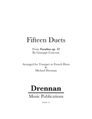 Fifteen Duets from Vocalise op. 12 Sheet Music by Giuseppe Concone