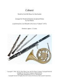 Cabaret - as performed by Liza Minnelli - Woodwind Quintet and opt. Drums Sheet Music by Kander & Ebb