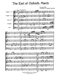 Earl of Oxford's March for Brass Quintet Sheet Music by William Byrd