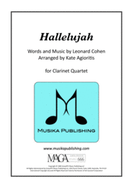 Hallelujah - for Clarinet Quartet Sheet Music by Leonard Cohen