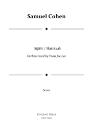 Hatikvah (Israeli National Anthem) for Orchestra (arr. Lee)
