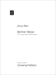 Berliner Messe Sheet Music by Arvo Part