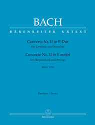Concerto for Harpsichord and Strings Nr. 2 E major BWV 1053 Sheet Music by Johann Sebastian Bach