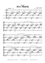 Ave Maria - Bach/Gounot - Flute Quartet Sheet Music by J.S.Bach / Ch. Gounod