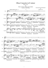 Telemann - Concerto in E minor TWV 51-E1 for Oboe (or Flute)