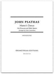 Matre's Dance for Percussion Ensemble Sheet Music by John Psathas