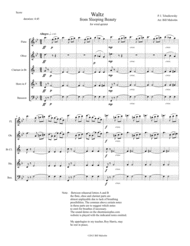 Waltz from Sleeping Beauty Sheet Music by P. I. Tchaikovsky