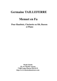 Germaine Tailleferre: Menuet en Fa for oboe