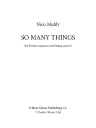 So Many Things Sheet Music by Nico Muhly