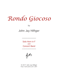 Rondo Giocoso for Horn and Band Sheet Music by John Jay Hilfiger