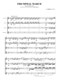 "Triumphal March" for Saxophone Quartet (SATB) Sheet Music by Giuseppe Verdi