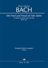 Mit Fried und Freud fahr ich dahin Sheet Music by Johann Sebastian Bach