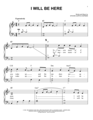 I Will Be Here Sheet Music by Steven Curtis Chapman