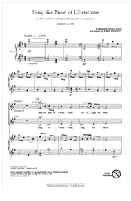 Sing We Now Of Christmas Sheet Music by John Leavitt