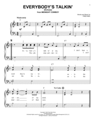 Everybody's Talkin' (Echoes) Sheet Music by Harry Nilsson