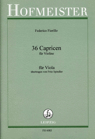 36 Capricen Sheet Music by Federigo Fiorillo