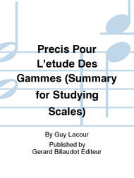 Precis Pour L'Etude Des Gammes Sheet Music by Guy Lacour