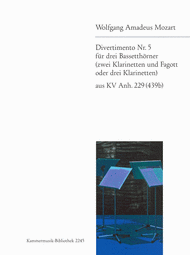 Divertimento No. 5 K. App. 229 (439b) Sheet Music by Wolfgang Amadeus Mozart