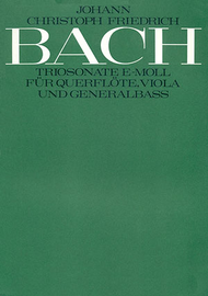 Trio Sonata in E minor (Triosonate in e) Sheet Music by Johann Christoph Friedrich Bach