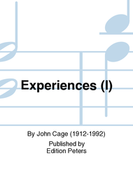 Experiences (I) Sheet Music by John Cage