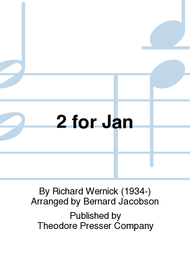 Two for Jan Sheet Music by Richard Wernick
