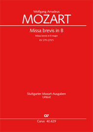 Missa brevis in B flat major Sheet Music by Wolfgang Amadeus Mozart