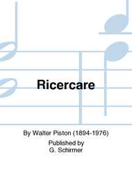 Ricercare Sheet Music by Walter Piston
