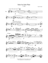 Suite for Solo Flute 1. Largo Sheet Music by Susan Conant