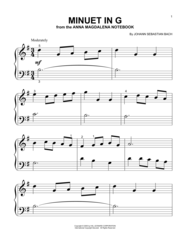 Minuet In G Sheet Music by Johann Sebastian Bach