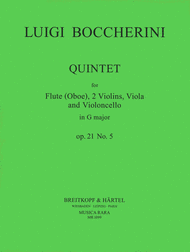 Quintet in G major Op. 21/5 Sheet Music by Luigi Boccherini