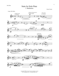 Suite for Solo Flute 3. Meditation Sheet Music by Susan Conant