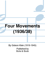 Four Movements (1936/38) Sheet Music by Gideon Klein