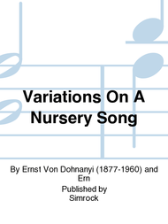 Variations On A Nursery Song Sheet Music by Ernst Von Dohnanyi