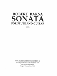 Sonata For Flute And Guitar Sheet Music by Robert Baksa