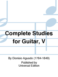 Complete Studies for Guitar Sheet Music by Dionisio Aguado
