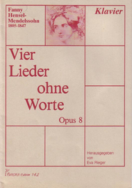 Vier Lieder ohne Worte op. 8 Sheet Music by Fanny Cecile Mendelssohn