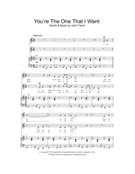 You're The One That I Want Sheet Music by John Farrar