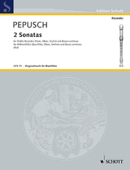 2 Sonatas Sheet Music by John Christopher Pepusch