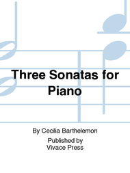 Three Sonatas for Piano Sheet Music by Cecilia Barthelemon