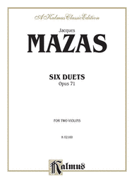 SIX DUETS for Two Violins Opus 71 Sheet Music by Jacques Fereol Mazas