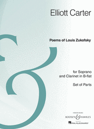 Poems of Louis Zukofsky Sheet Music by Elliott Carter