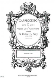 Capriccioso : from Suite no. 1 in D : for violin and pianoforte Sheet Music by Sir Charles Hubert Hastings Parry