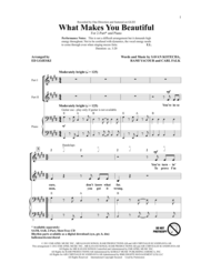 What Makes You Beautiful Sheet Music by One Direction