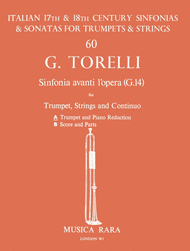 Sinfonia avanti l'Opera Sheet Music by Giuseppe Torelli