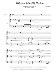 Roberta Flack: Killing Me Softly With His Song for Tenor Sax & Piano Sheet Music by Roberta Flack