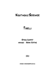 Nightingale Serenade - Toselli - String Quartet - intermediate to professional ensemble Sheet Music by Enrico Toselli