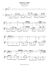 Music for a While (with guitar accompaniment) Sheet Music by Henry Purcell