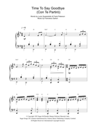 Time To Say Goodbye (Con Te Partiro) Sheet Music by Andrea Bocelli