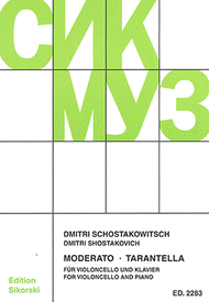 Moderato and Tarantella Sheet Music by Dmitri Shostakovich