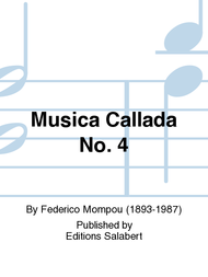 Musica Callada No. 4 Sheet Music by Federico Mompou